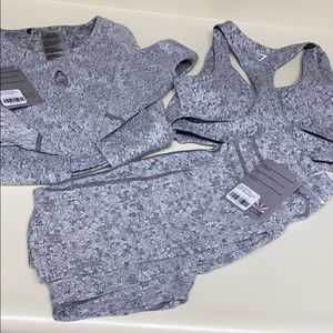 GymShark XS Charcoal Fleur